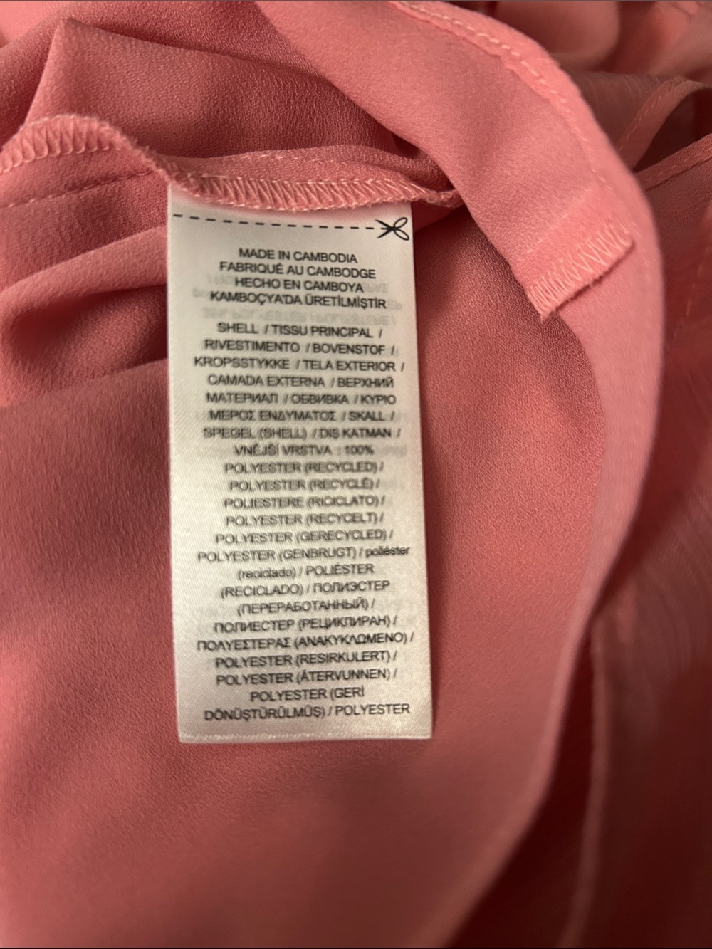 NWT Lauren Ralph Lauren Pink Crinkle Georgette Drop Waist Dress Size 2 - Picture 7 of 7